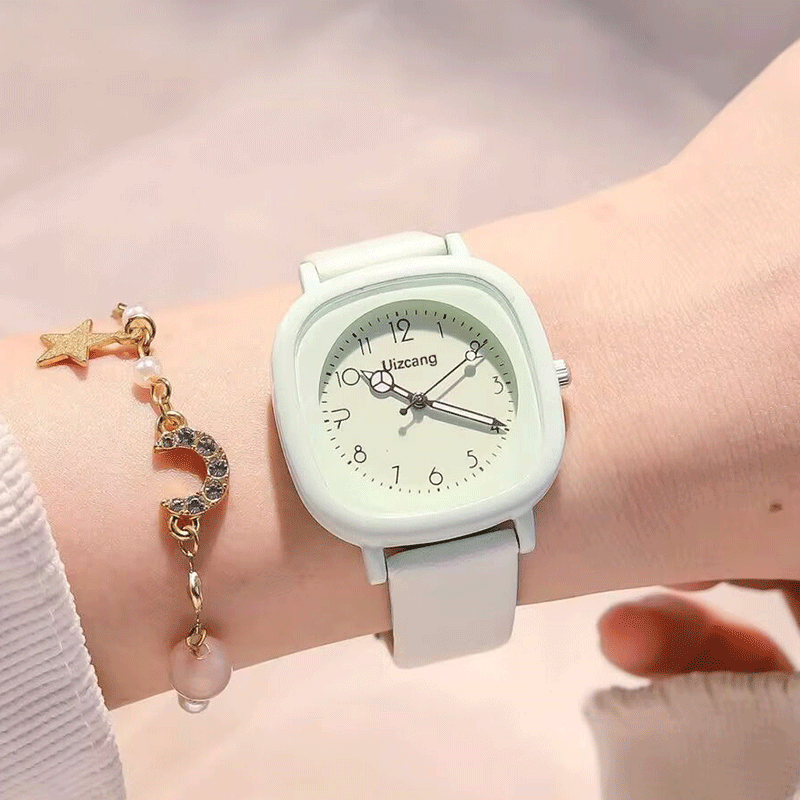 小众百搭森系手表女生潮流时尚简约小清新中学生可爱学院风石英表