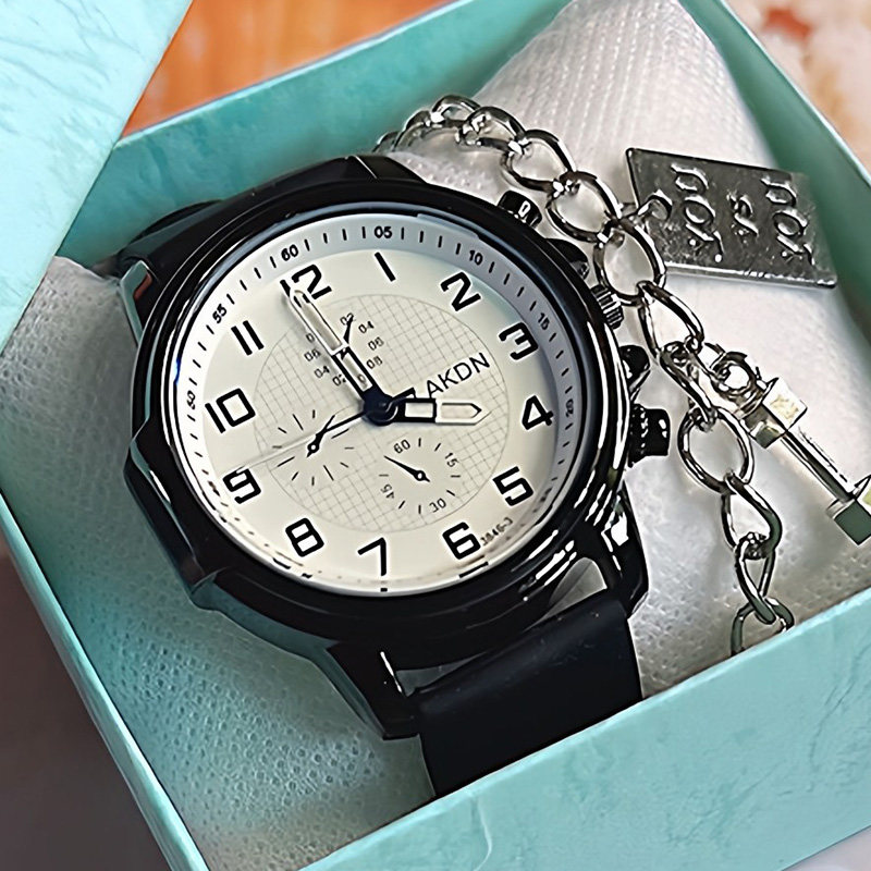 时尚气质百搭手表男女情侣款腕表中学生公务员考试潮流指针石英表