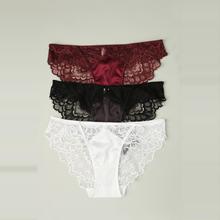 无痕简约裤头花边性感棉档裤女士纯色低腰三角内裤女无痕