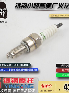 银钢YG125-21A小怪兽原厂配件发动机点火装置火花塞TORCH B7RTC