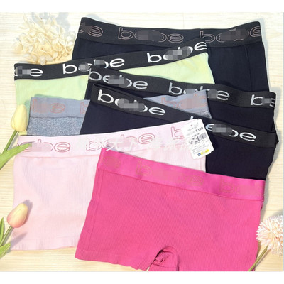 美单漆印高弹无缝全包臀女平角裤