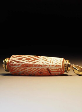 萨孟高等级红玉髓玛瑙天珠吊坠