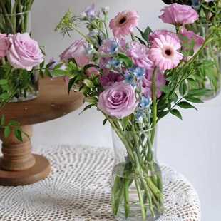 鲜花混搭花束花艺师设计混搭鲜花百合玫瑰洋桔梗时令鲜花随机组合