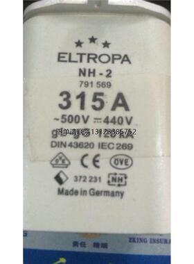 询价ELTROPA熔断器NH2 315A 500V 120KA gG/GL 791569