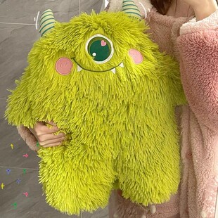 法国FADKARAN可爱小怪兽玩偶丑萌毛绒睡觉抱枕女生大号生日礼物
