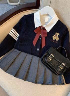 NewBility女童毛衣三件秋制服