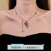 HEY TAO暗黑系金属十字架项链女小众甜酷辣妹个性 锁骨链配饰颈链