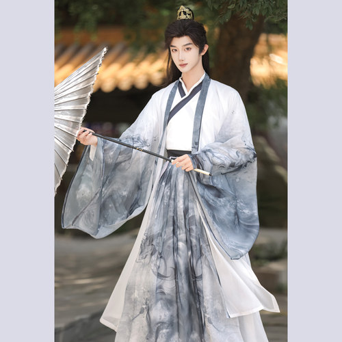 男女同款原创宋制古装中国风仙气飘逸学生书生公子演出服装套装