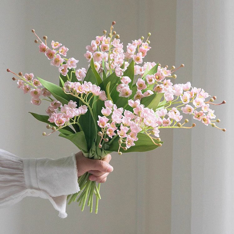 ins风铃兰仿真花手捧花高品质花束风铃假花餐桌插花绢花茶几摆件,鲜花速递/花卉仿真/绿植园艺,仿真花,淘宝优惠券,粉丝福利购,淘宝优惠卷