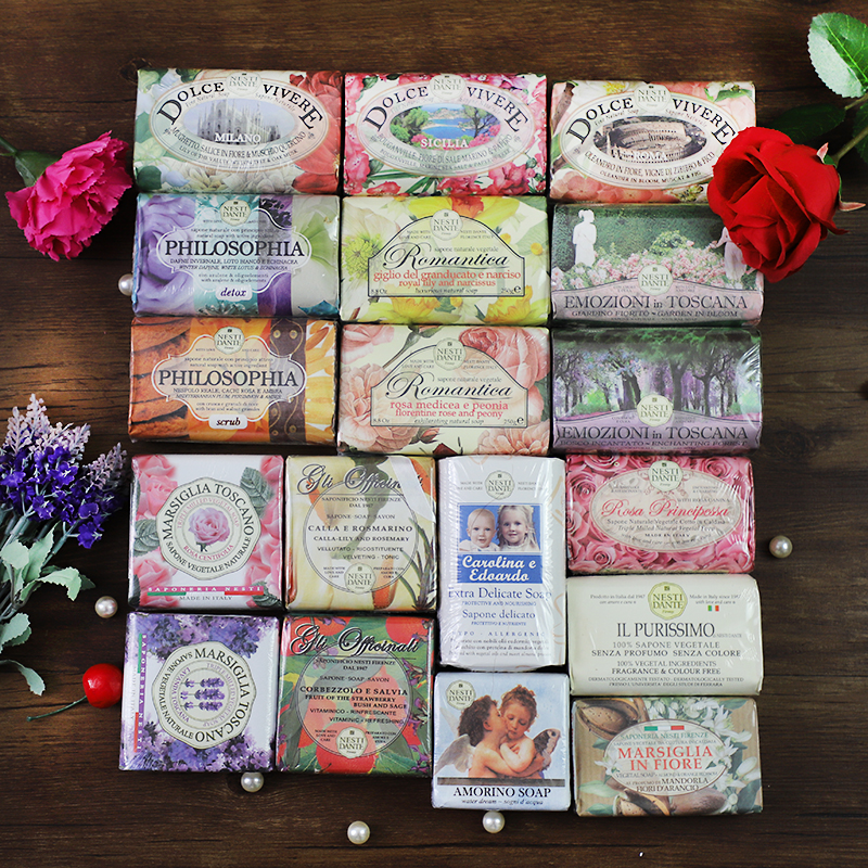 NestiDante/内斯蒂丹特意大利进口天然精油沐浴香皂250g洁面包邮