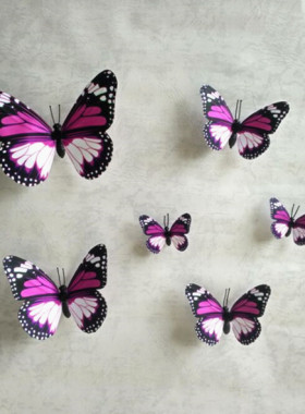 仿真蝴蝶厂家直销橱窗装饰立体蝴蝶婚庆摄影蝴蝶背景墙冰箱贴磁贴