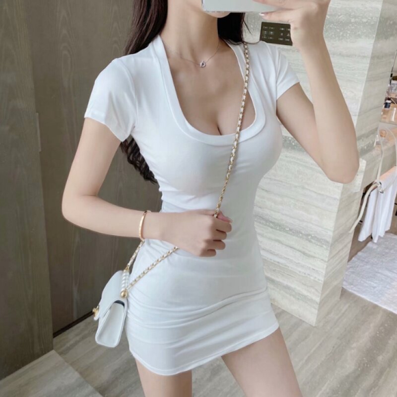 ins网红同款裙子女夏季修身显瘦收腰紧身包臀裙性感女士连衣裙夏