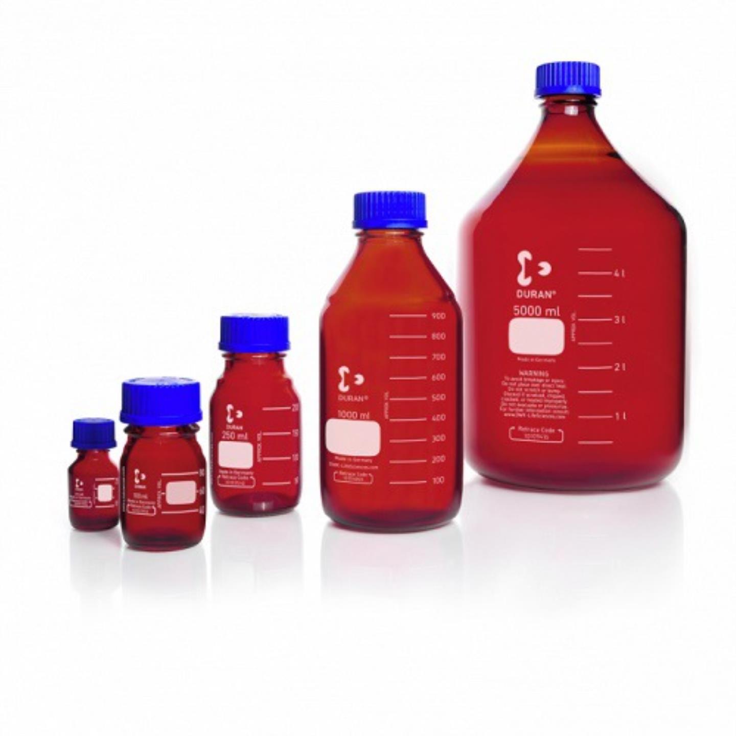 德国杜兰DURAN-SCHOTT 肖特棕色蓝盖玻璃试剂瓶 250ml 500ml 10