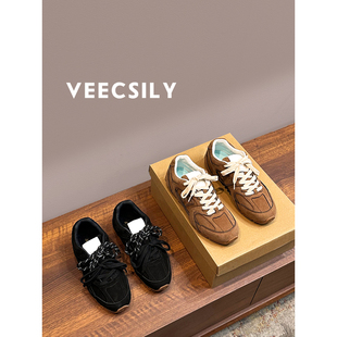 系带百搭阿甘鞋 擦色做旧复古休闲德训鞋 好穿到不想脱 VEECSILY