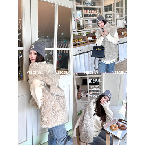 VEECSILY/冬日里暖呼呼~针织保暖冬季毛茸茸帽子时尚防寒毛线帽