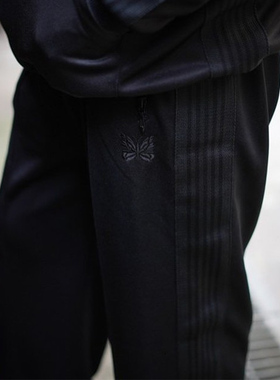 老夫子 needles 黑魂 运动布料 百搭垂感 宽松直筒西裤阔腿男女