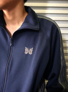 老夫子 needles 无性别高级感 蝴蝶刺绣 百搭运动夹克 超好看外套