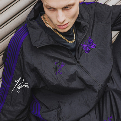 亲肤尼龙联名蝴蝶刺绣宽松夹克