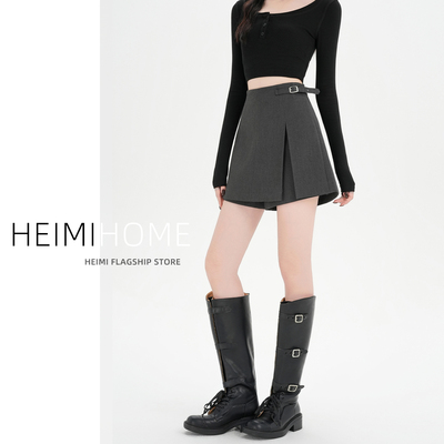 春秋冬气质不规则西装短裙裤