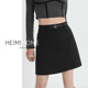 黑灰色西装 A字裙 半身裙女春夏秋显瘦高腰包臀短裙小个子遮胯美式