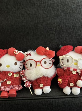 红毛衣冰糖葫芦hello Kitty包包挂件新年氛围miu风卡通公仔钥匙扣