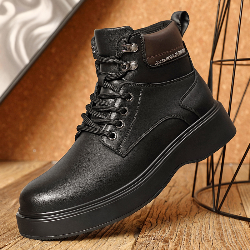 2025新款时尚潮流圆头百搭黑色