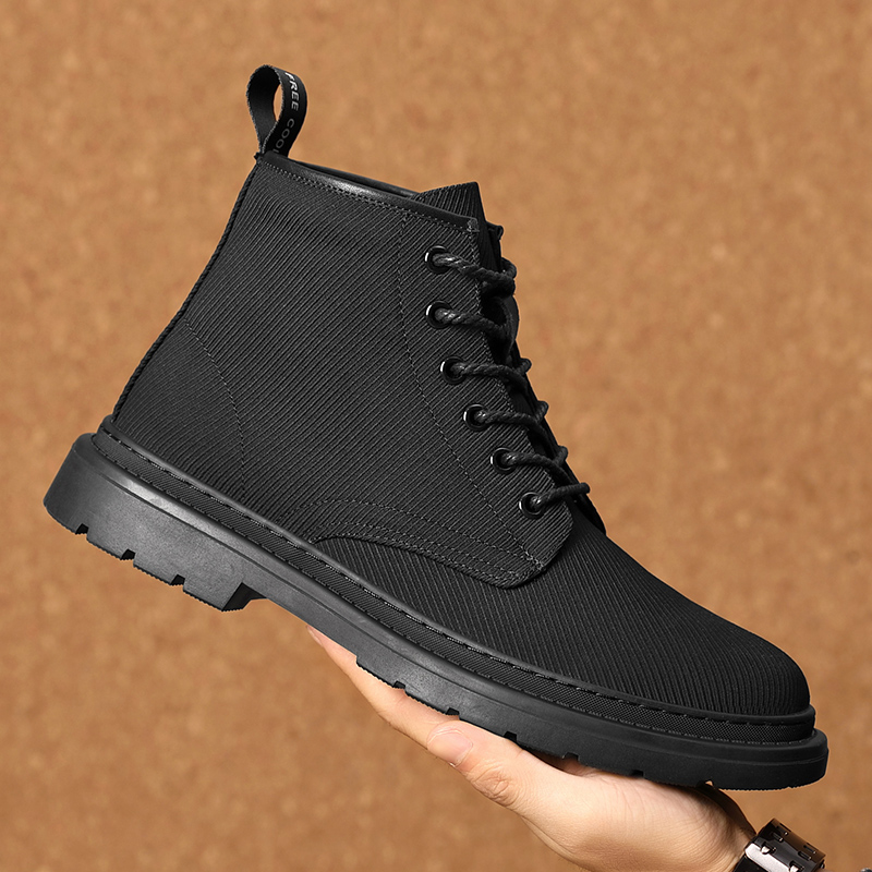 马丁靴男士透气高帮鞋时尚短靴子