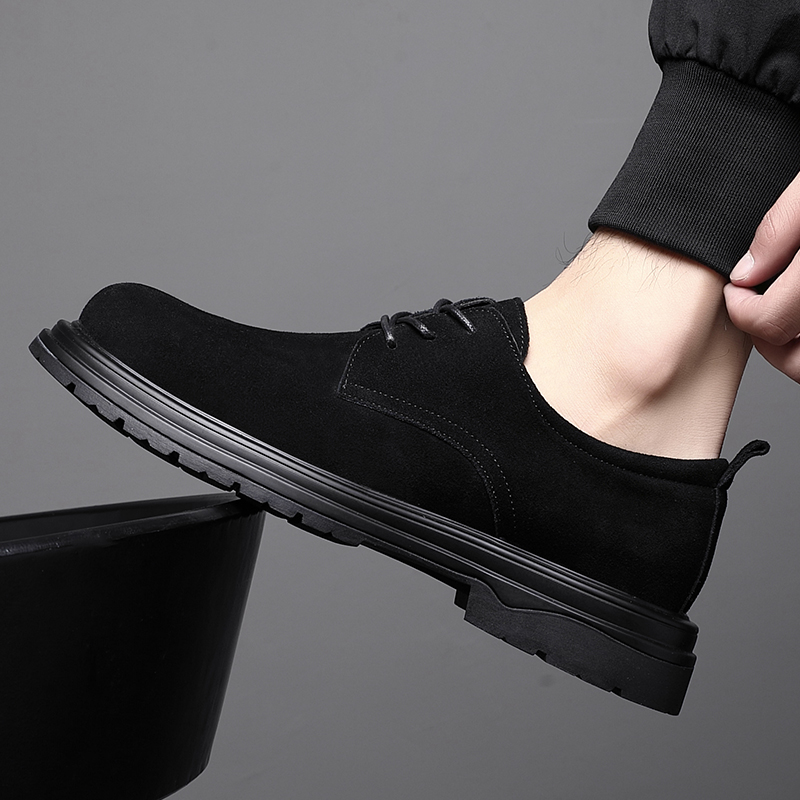 真皮男鞋低帮百搭透气软底轻质商务正装英伦风休闲皮鞋男士工装鞋