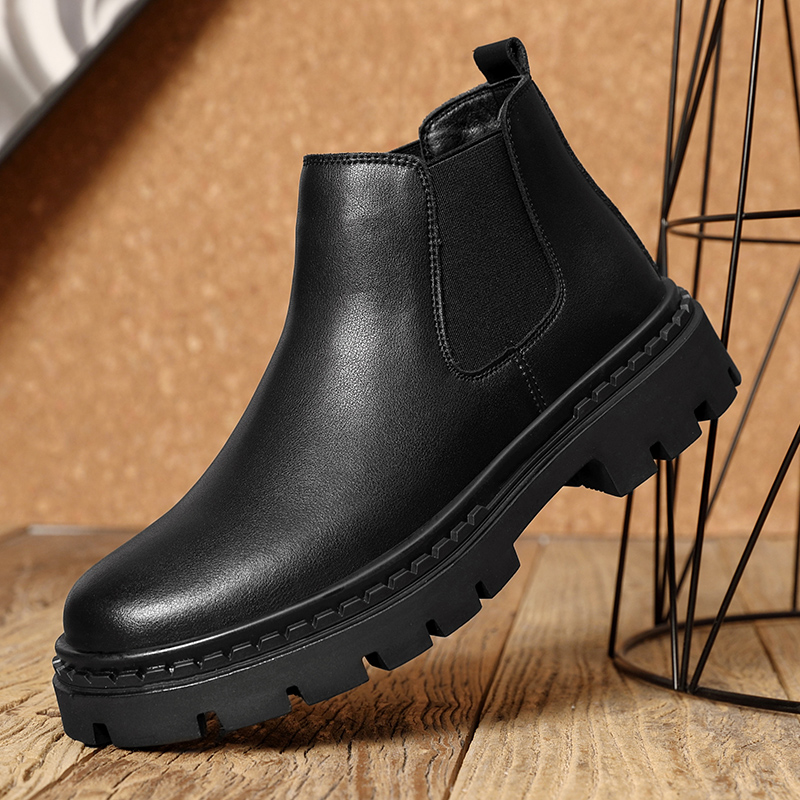 切尔西靴秋冬季新款加绒保暖