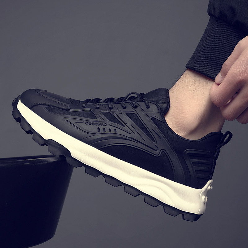 男鞋新款春秋季低帮男士休闲单鞋时尚潮流百搭男式英伦风运动鞋男