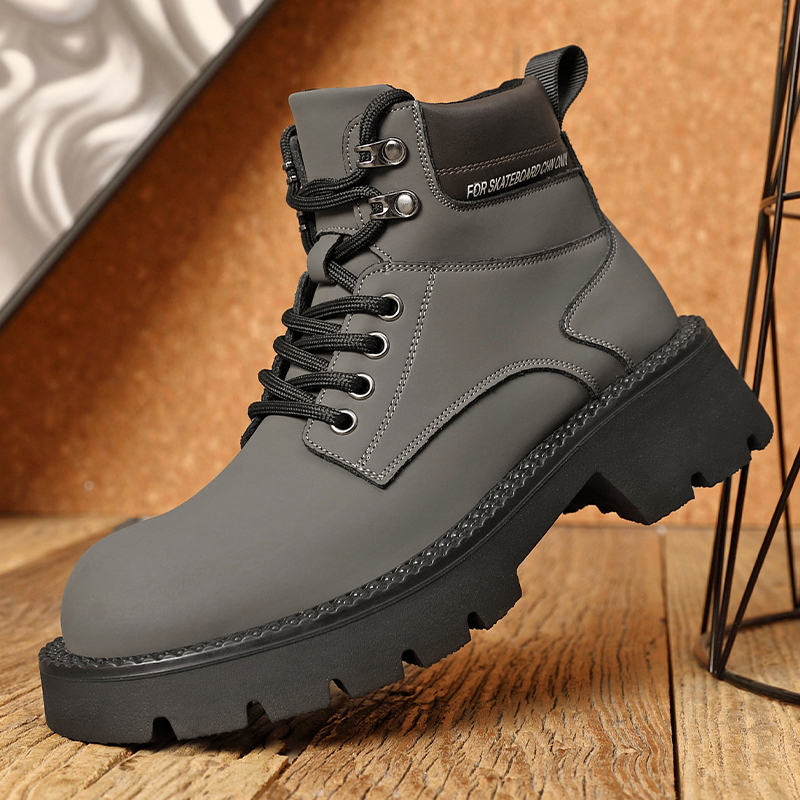2025新款男士加绒马丁靴