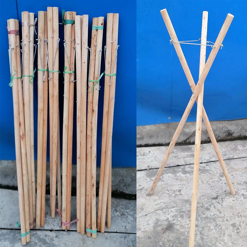 本色花架原木色开业花篮三脚架