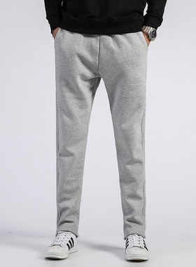 男装男式卫裤美式加绒加厚休闲裤子男绵裤男爸爸长裤冬季休闲百搭