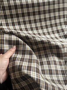 时装 纯棉 布料 6259面料 1.5米 宽1.45米左右 咖色格子