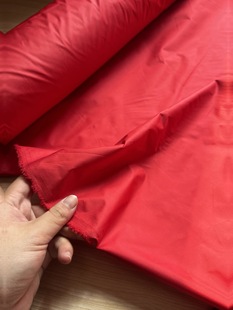 3米 红色 哑光 羽绒服布料 0637面料（宽1.45米左右）