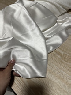 宽1.45米左右 2米 色丁缎面料 段子布料 0681 白色