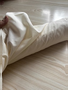 纯棉 柔软 高支棉 7255面料 一米 宽1.45米左右 米黄色