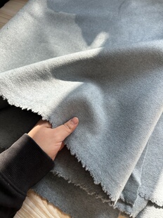 宽1.45米左右 花蓝色 双面羊毛绒面料 外贸新款 软