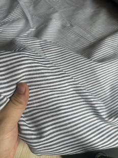 深灰条纹 宽1.45米左右 色织棉布 1006面料 布料 2米