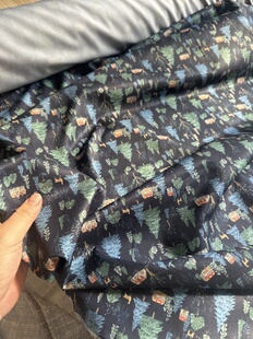 一米 深色小房子款 弹力 缎子布料 0145面料（宽1.45米左右）