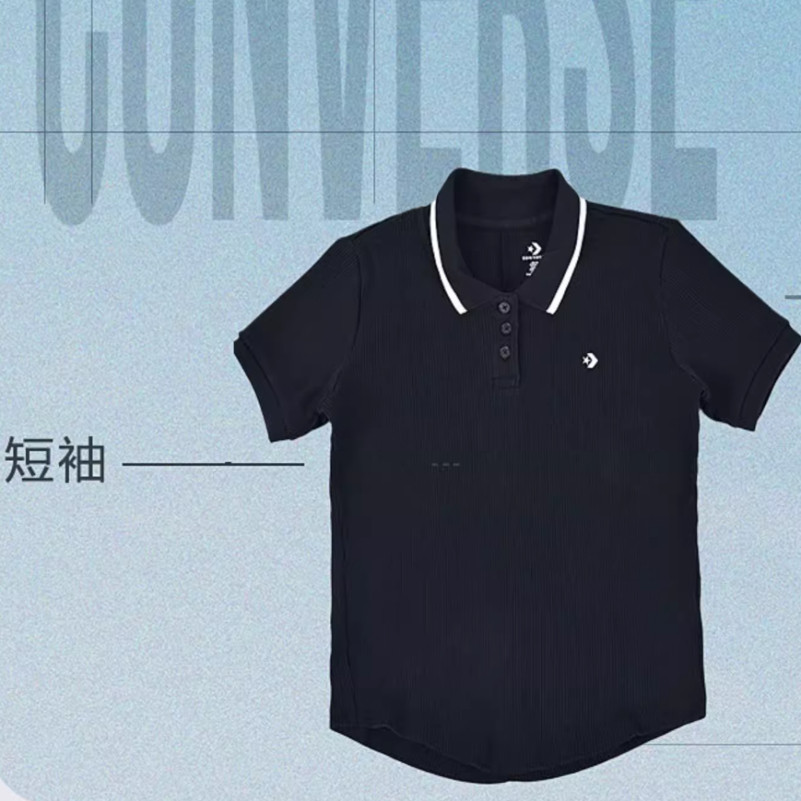 匡威夏季女子运动休闲翻领T恤