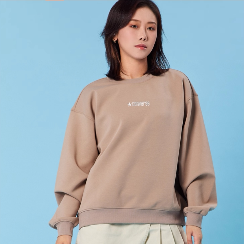 Converse匡威秋季新款短款长袖卫衣女子休闲针织套头衫WCH610-X9V