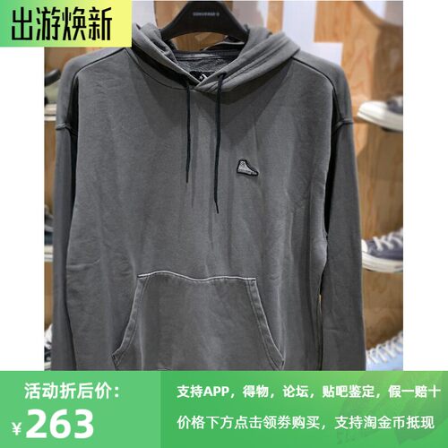 匡威帆布鞋LOGO针织连帽套头卫衣