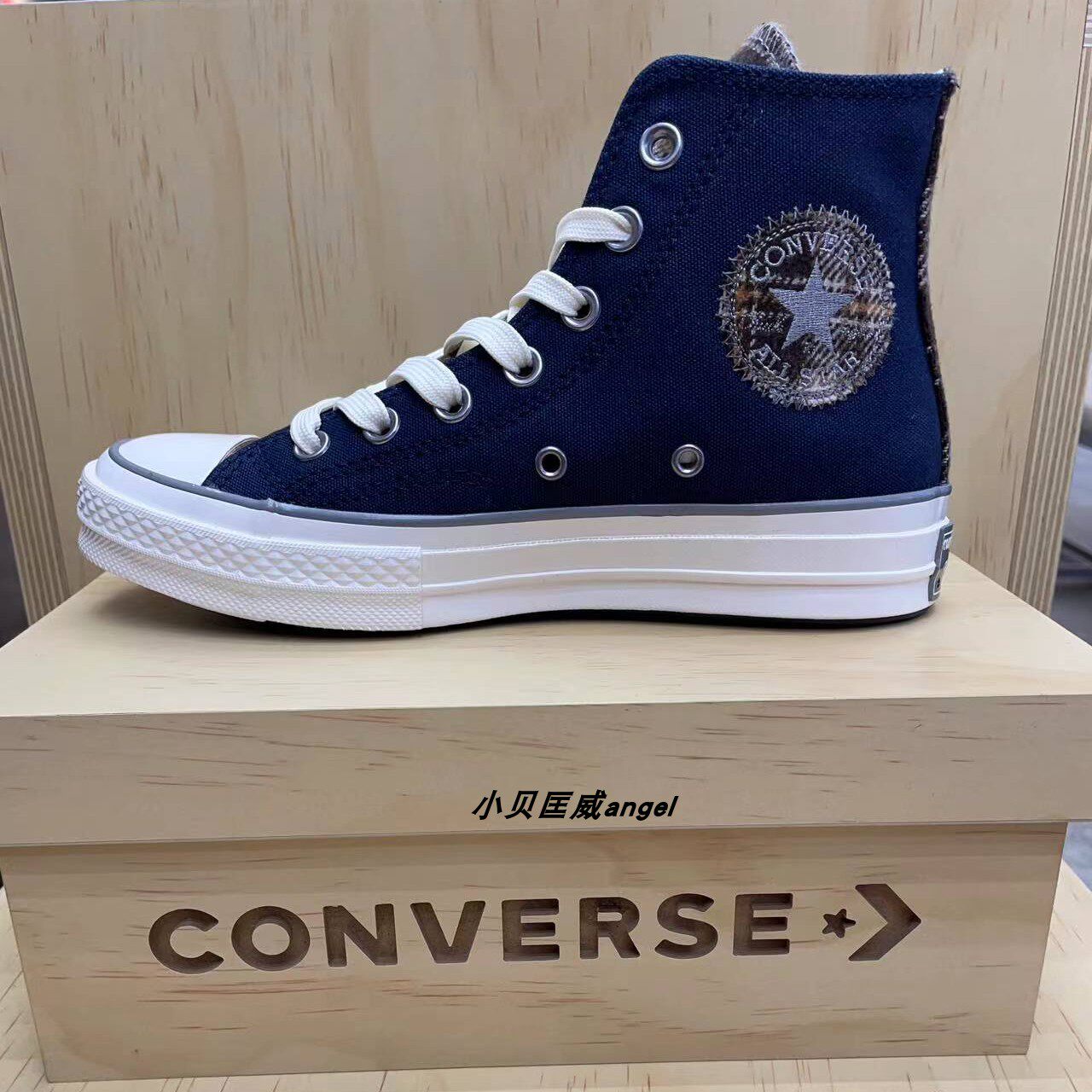 Converse匡威2024英伦男女格纹休闲鞋CHUCK TAYLOR帆布鞋 A12453C