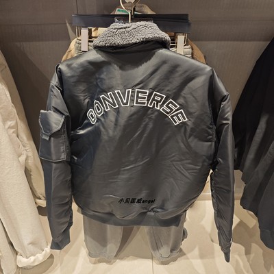 匡威毛领短款飞行服夹克棒球服