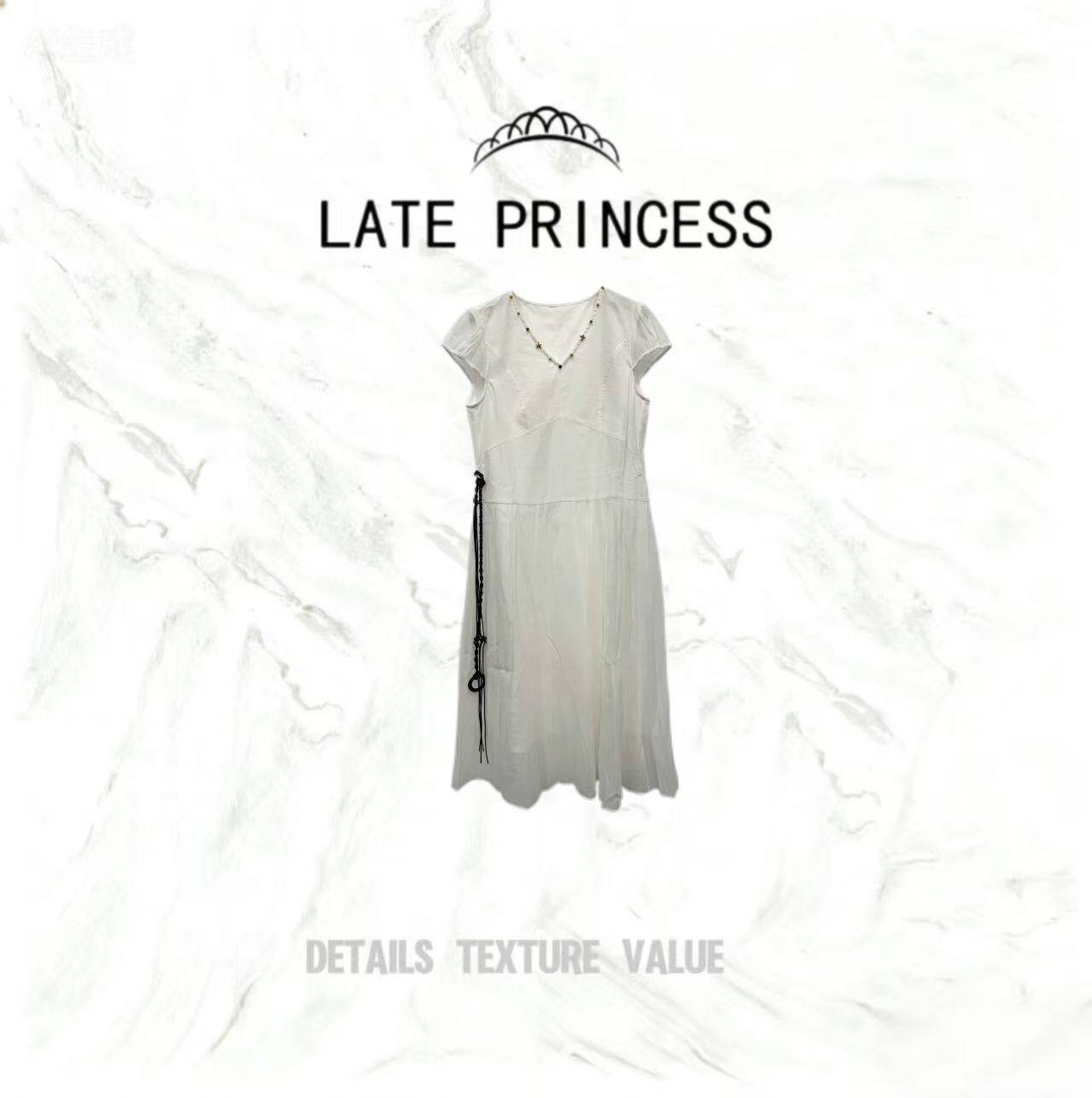 LATE PRINCESS【清新夏日】夏季新款显白减龄收腰显瘦气质连衣裙