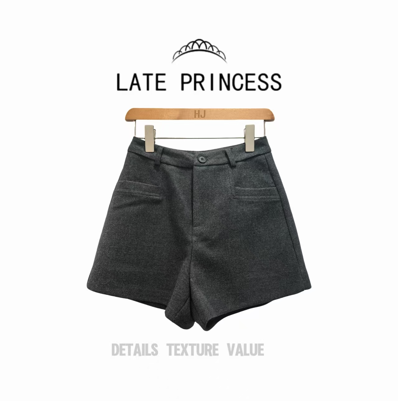 LATE PRINCESS【律动感】冬装新款复古休闲感短裤