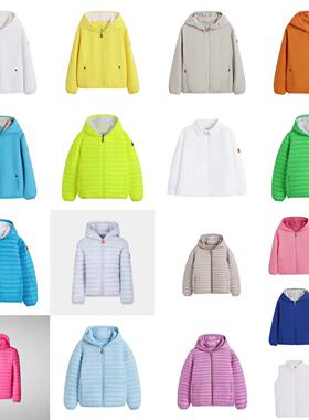 现货Save The Duck童装24春夏儿童连帽双面棉服拉链夹克马甲