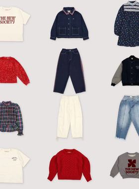 4z现货The New Society童装24秋冬儿童上衣牛仔长裤外套连衣裙