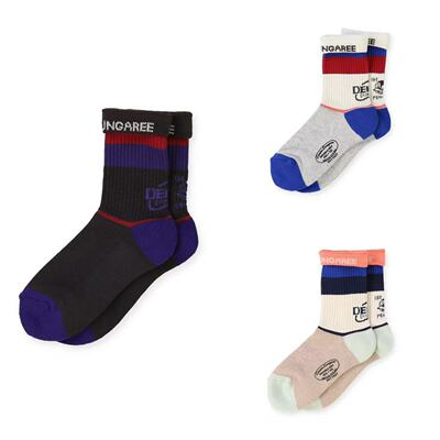 日系儿童条纹可爱中筒袜